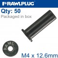 RAWLNUT M4X12.6MM X50-BOX